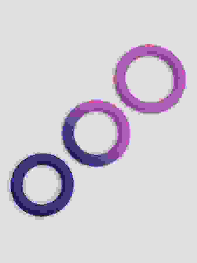 Lovehoney Colourplay Colour-Changing Silicone Cock Ring Set (3 Pack), Blue, hi-res